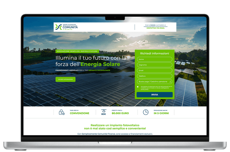 SCFinance Landing Page - Project Screenshot