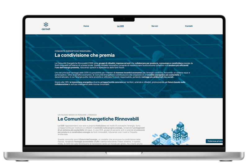 CERNET ESCO Corporate Site - Project Screenshot